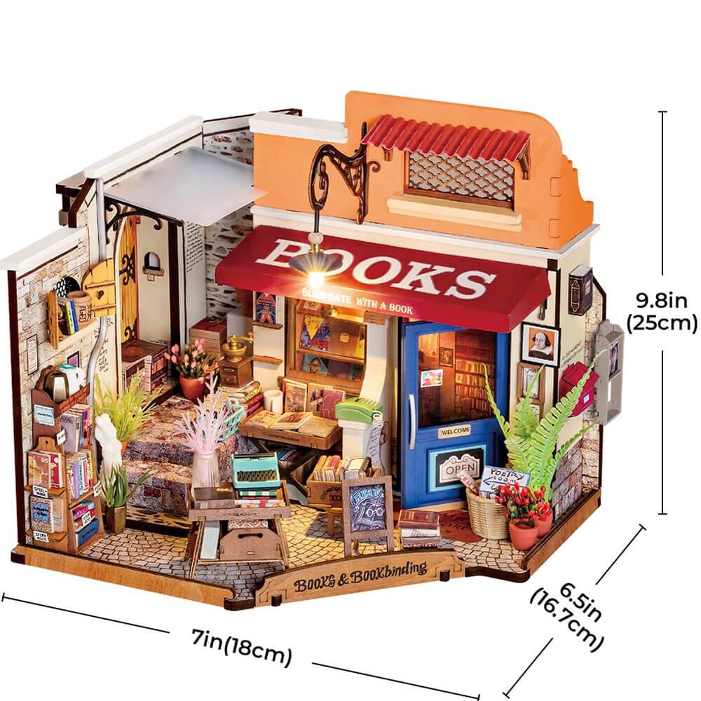 BOOKS WITH A BOOK  
9.8in (25cm)  
WELCOME  
OPEN  
BOOKS & Bookbinding  
7in (18cm)  
6.5in (16.7cm)