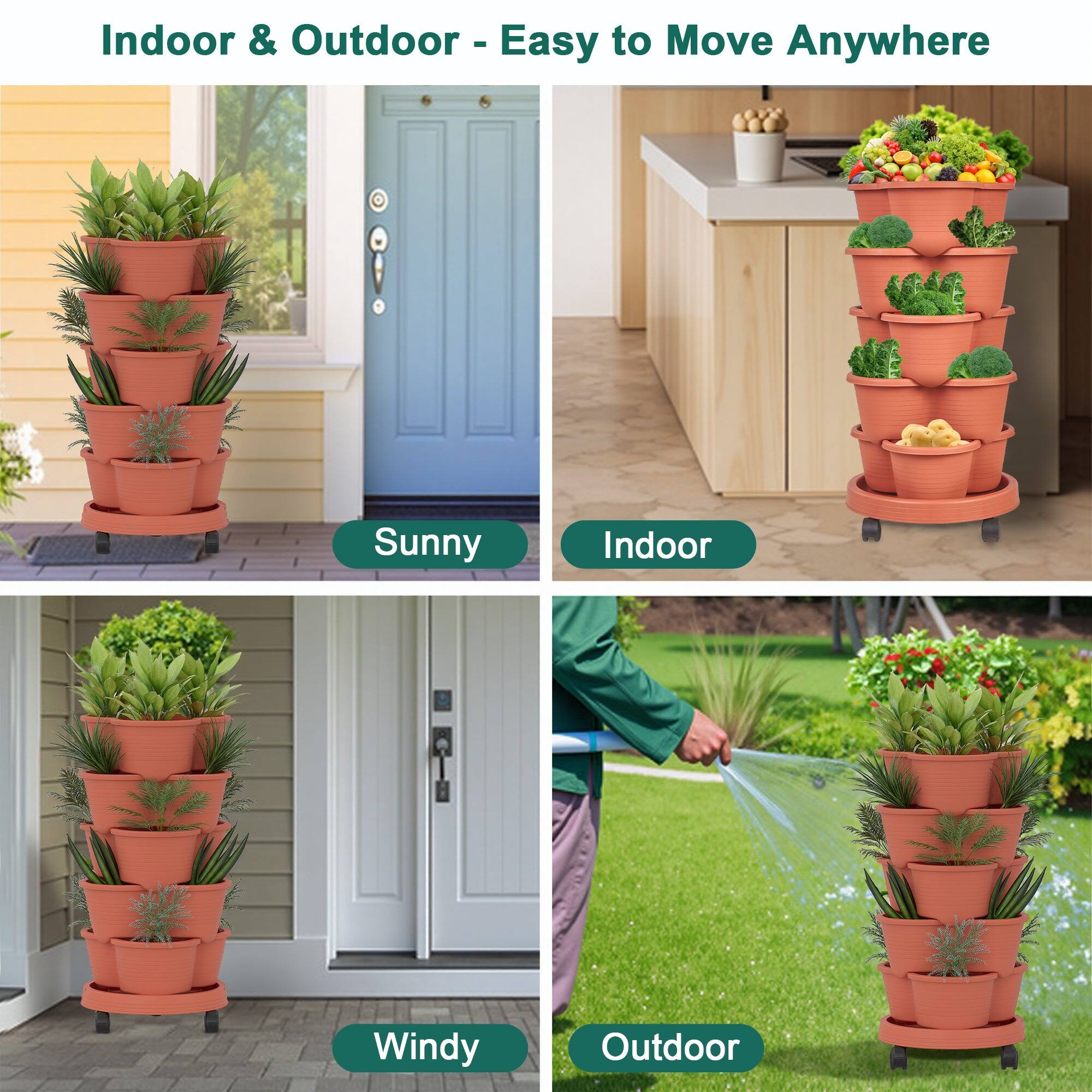 Indoor & Outdoor - Easy to Move Anywhere

Sunny Indoor  
Windy Outdoor