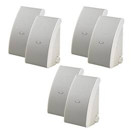 Yamaha - NS-AW592 All-Weather Outdoor Speakers Bundle - 6 Pack - White