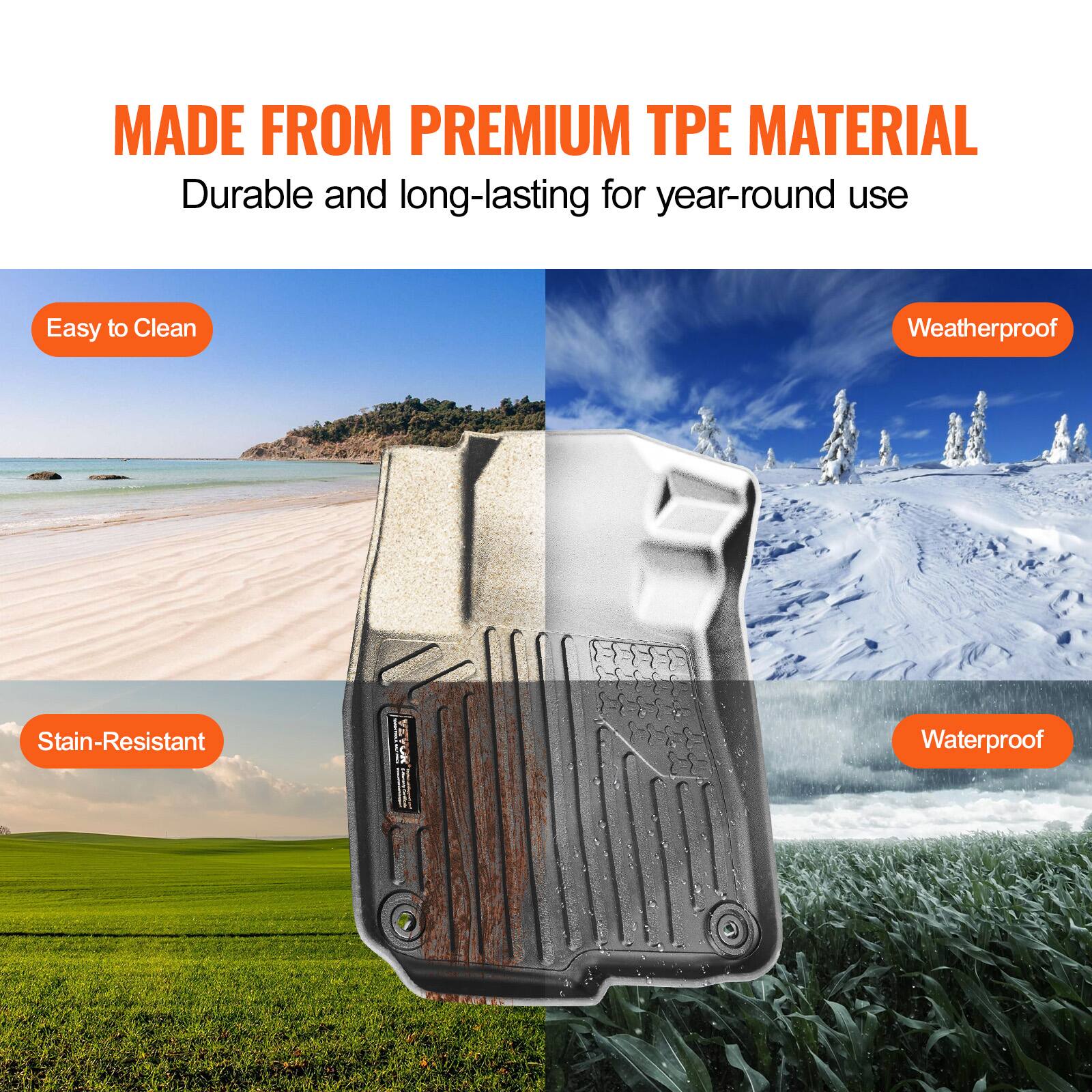 MADE FROM PREMIUM TPE MATERIAL  
Durable and long-lasting for year-round use  

- Easy to Clean  
- Weatherproof  
- Stain-Resistant  
- Waterproof