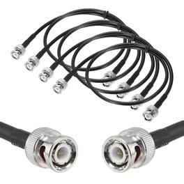 Unique Bargains - 4pcs RG58 Coaxial Cable BNC Male to BNC Male 50 Ohm 1.7ft - Black