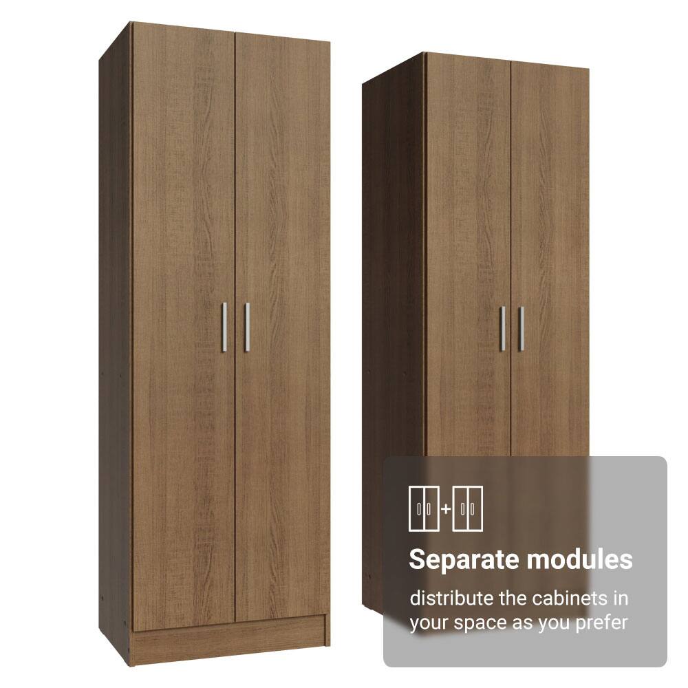 Separate modules distribute the cabinets in your space as you prefer