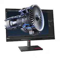 Front. Lenovo - Lenovo ThinkVision 27" 3D Monitor (3840x2160) 60Hz IPS 4ms - Black.
