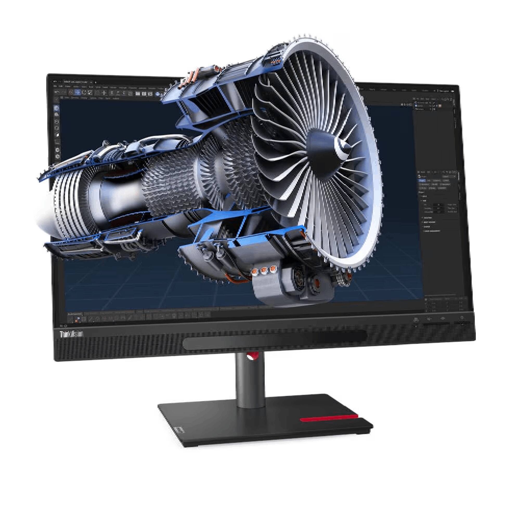 Front. Lenovo - Lenovo ThinkVision 27" 3D Monitor (3840x2160) 60Hz IPS 4ms - Black.