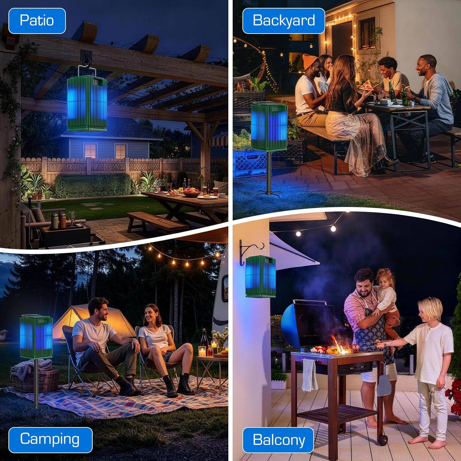 Patio  
Backyard  
Camping  
Balcony