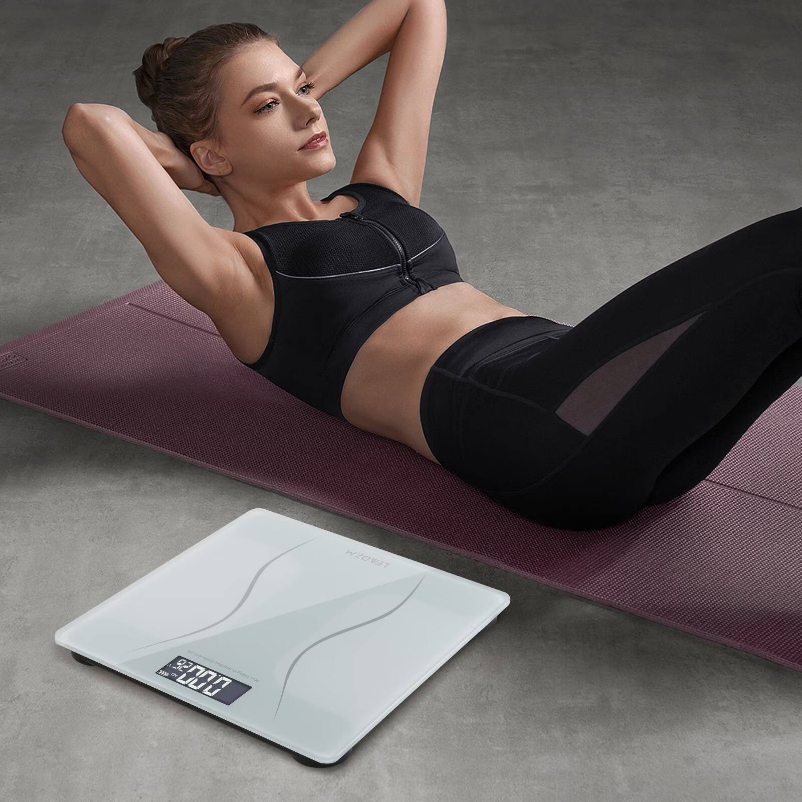 Alt View 1. Winado - Digital Weight Scale Digital Bathroom Scale with kg / lb Conversion &  396 lb Capacity & Auto-on/off for Weight Tracking - White.