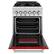 Alt View 11. ZLINE - Dual Fuel Range with Gas Stove and Electric Oven in Stainless Steel and Red Matte Door - Multicolor.