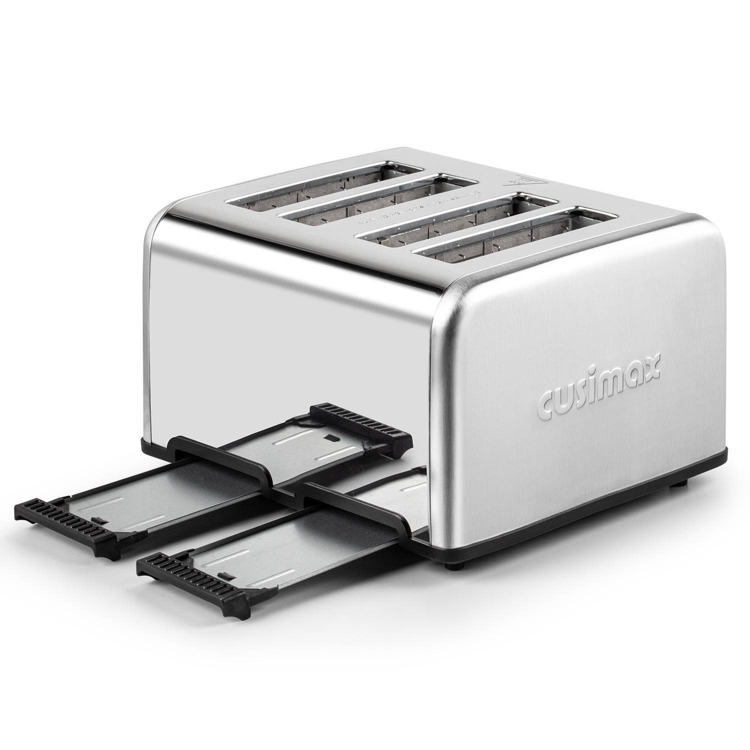 Alt View 1. Cusimax - 4-Slice Multi-Functions Toaster with 6-Browning Settings, LED Display - Silver.