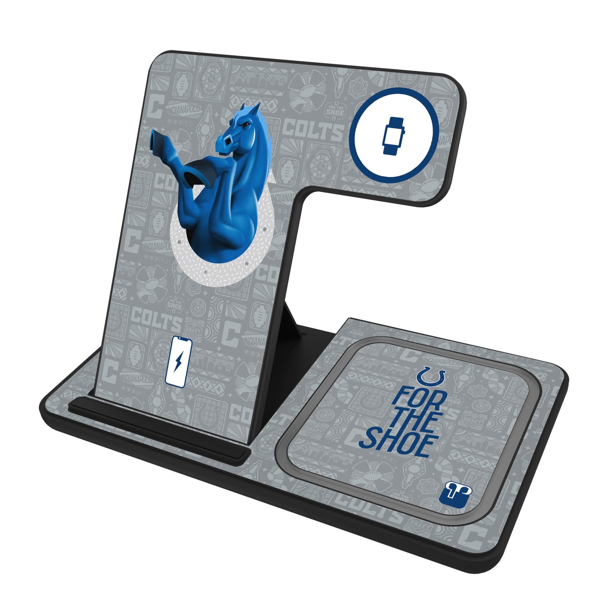 Keyscaper - Black Indianapolis Colts 3-in-1 Charging Station - Black