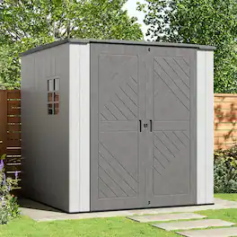 Yardgrace - Outdoor Resin Storage Shed, Weatherproof Durable Tool Shed, Lockable with Floor and Window - 6x6 ft.37 sq