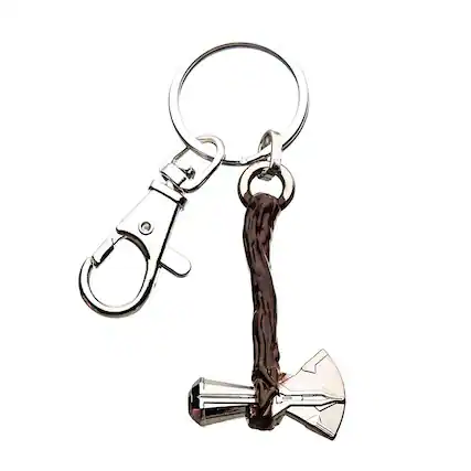 Front. Marvel - Marvel Avengers Infinity War Thor's "Stormbreaker" 3D Metal Key Chain - Silver.