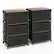 Alt View 18. Costway - 2PCS Fabric Bedside Table 3 Drawers Nightstand Small Dresser Bedroom Living Room - Black/Rustic Brown.