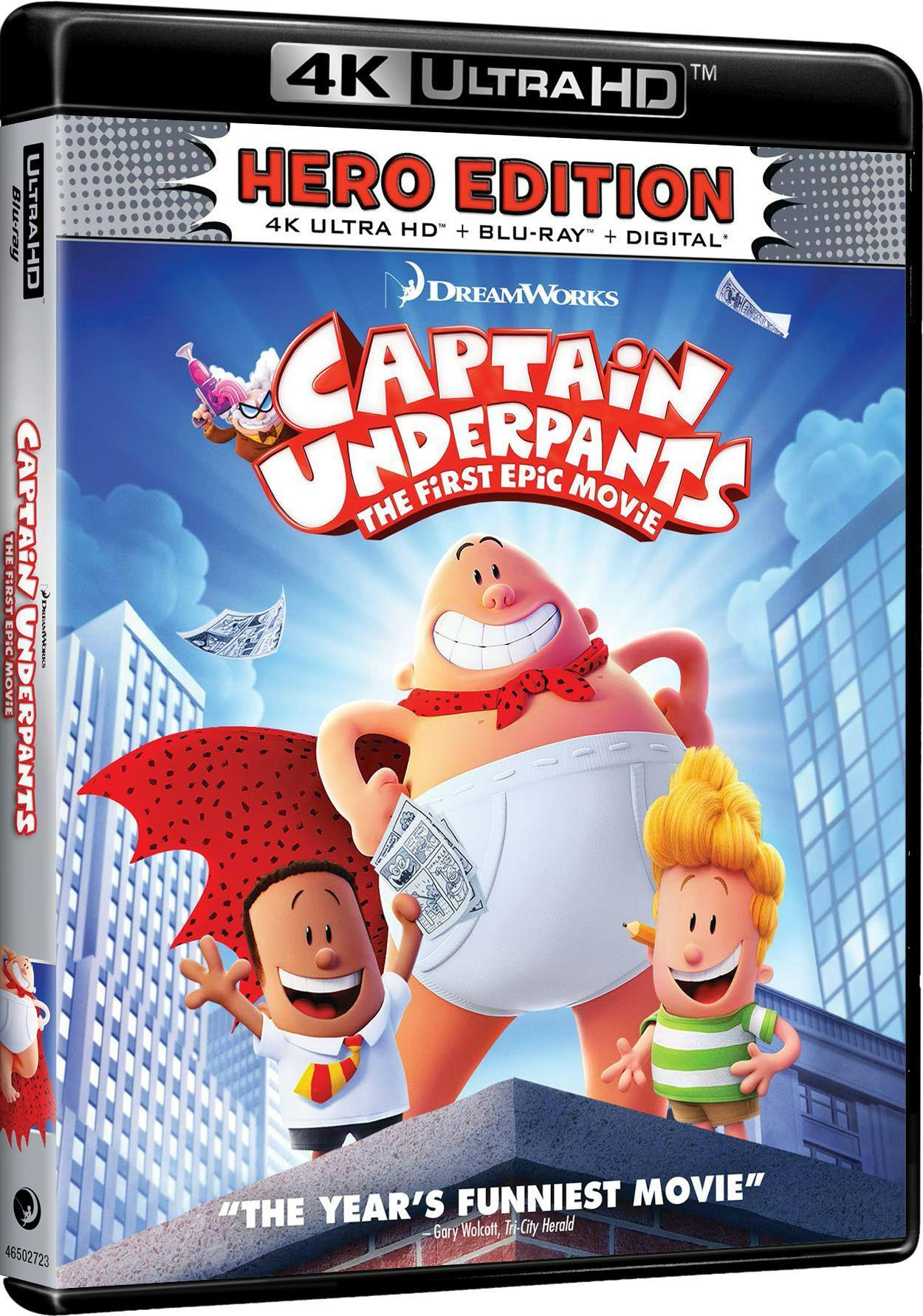Angle. Captain Underpants: The First Epic Movie   - 4K Blu-Ray.
