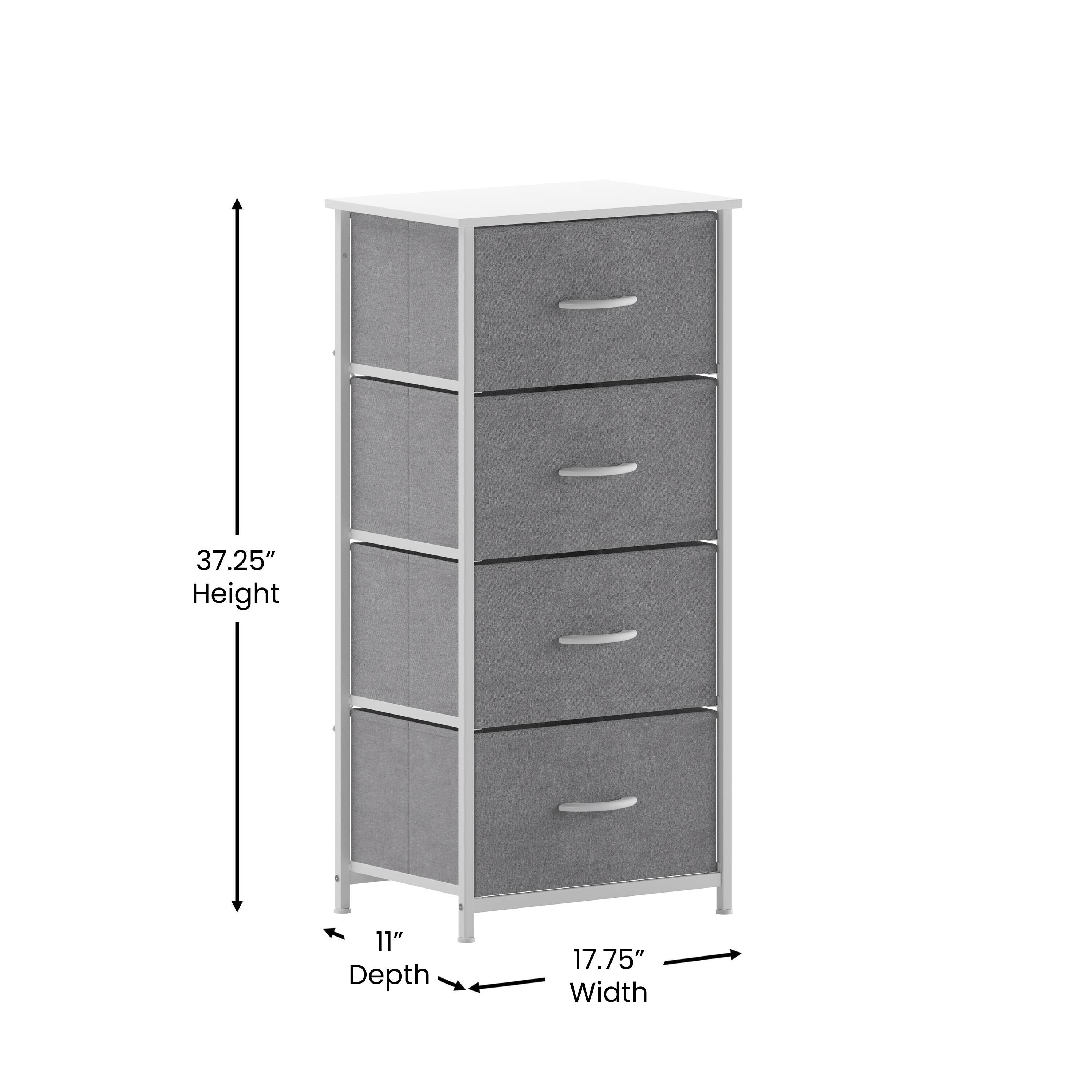 37.25" Height  
11" Depth  
17.75" Width