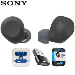 Sony - WF-C710N Truly Wireless Noise Cancelling Earbuds + 1-Year Extended Warranty Bundle