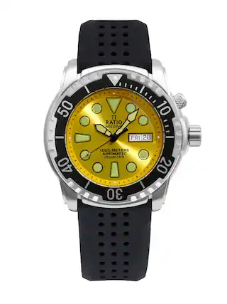 50 RATIO REEDIVE 10 FRI 28 40 1 1000 METERS AUTOMATIC HELIUM-SAFE 30 20