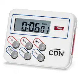 CDN - TM8 Digital Cooking Timer and Clock - White