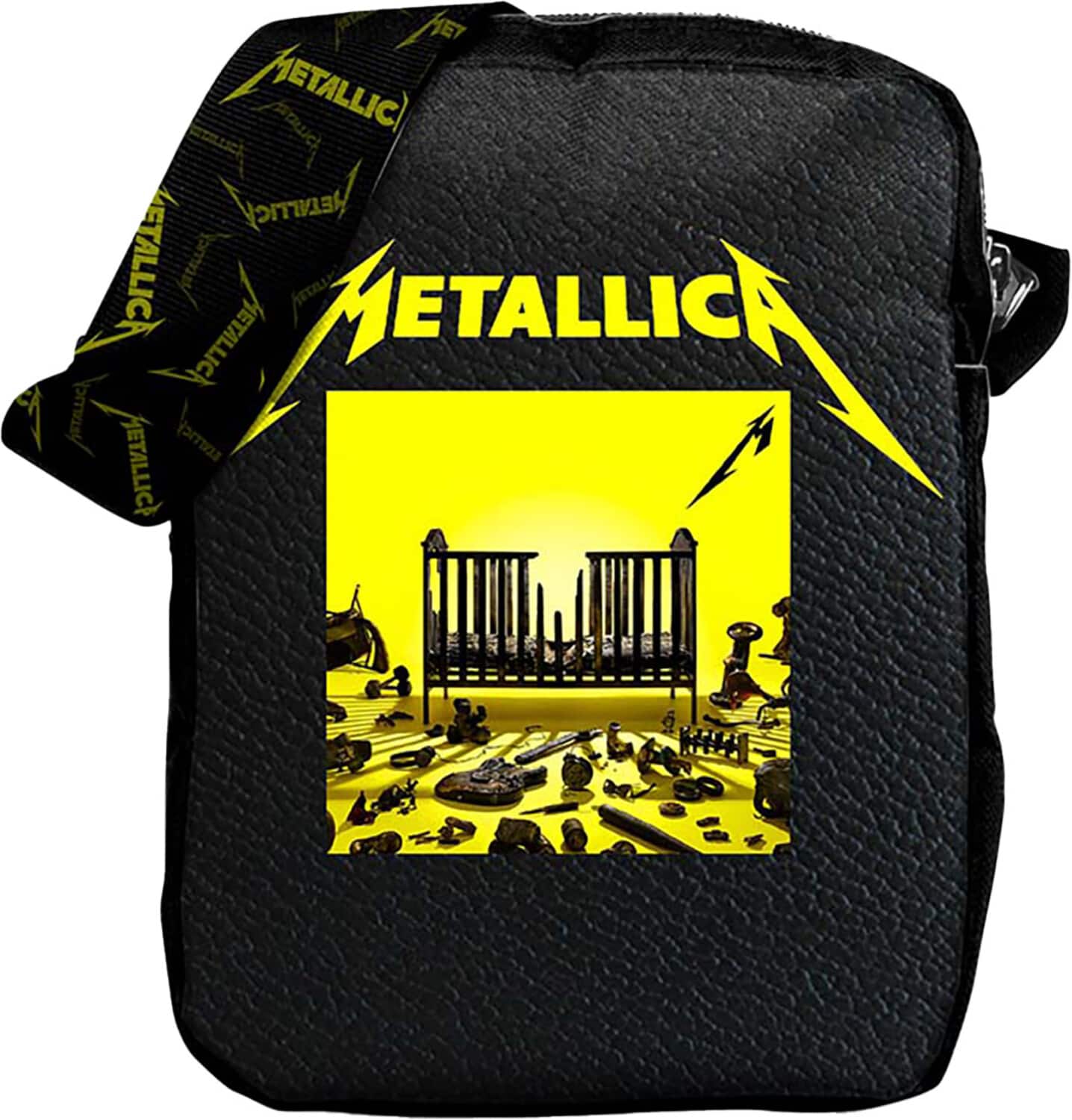 PopMarket - Metallica - Rocksax - Metallica - M72 Logo - Crossbody Bag with Stash Pockets (Black) - Multicolor