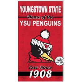 Jardine - Youngstown State Penguins 11" x 20" Indoor/Outdoor Home Of The Sign - Red