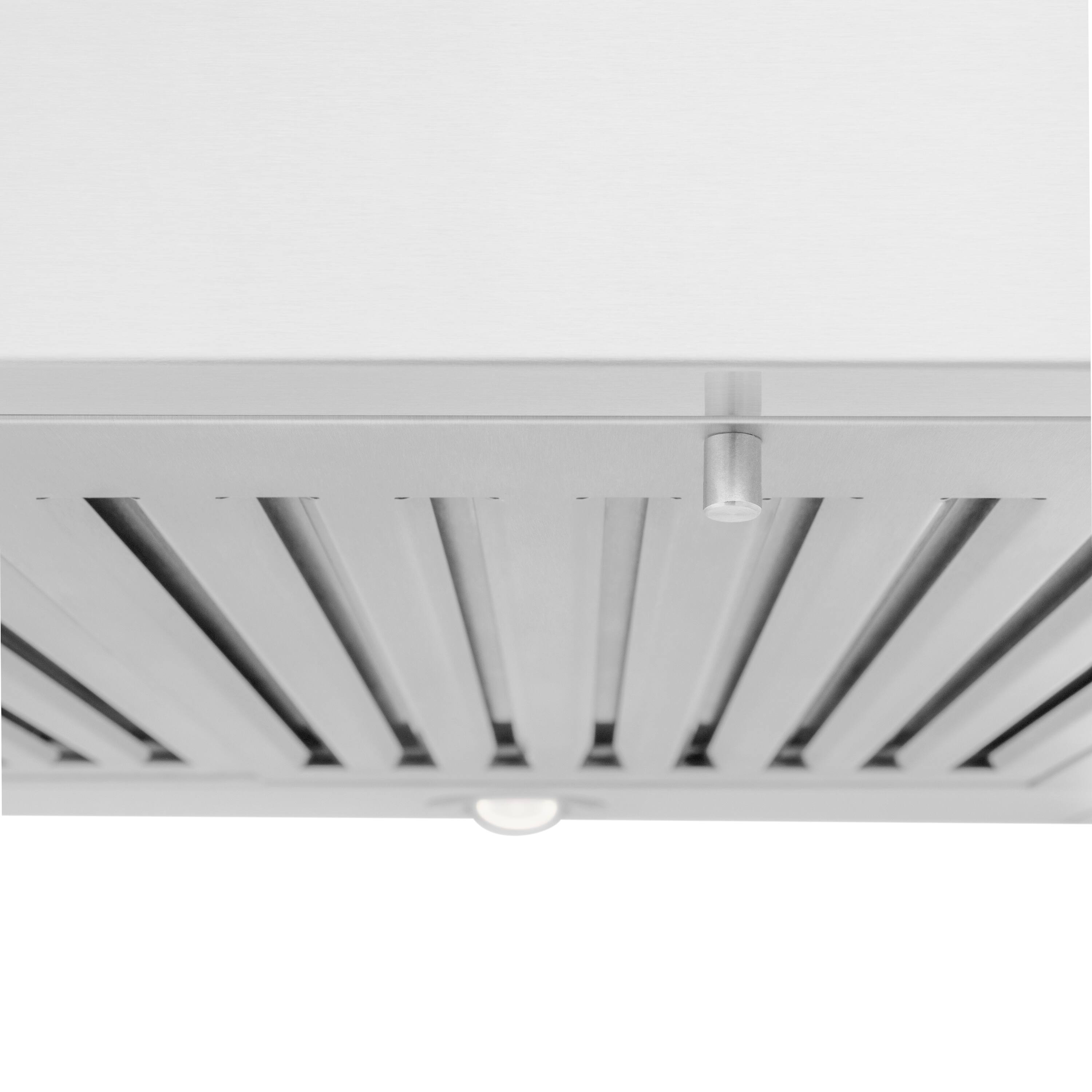 Alt View 2. ZLINE - 42" Externally Vented Range Hood - Brushed Stainless Steel.