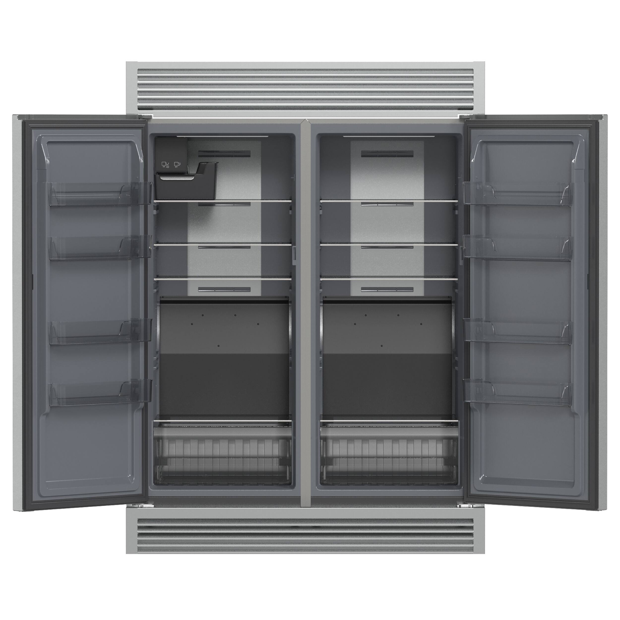 Alt View 3. Forno Appliances - Fortezza 28 Cu. Ft. Side-by-Side Convertible Refrigerator/Freezer with Trim Grill - Stainless steel.