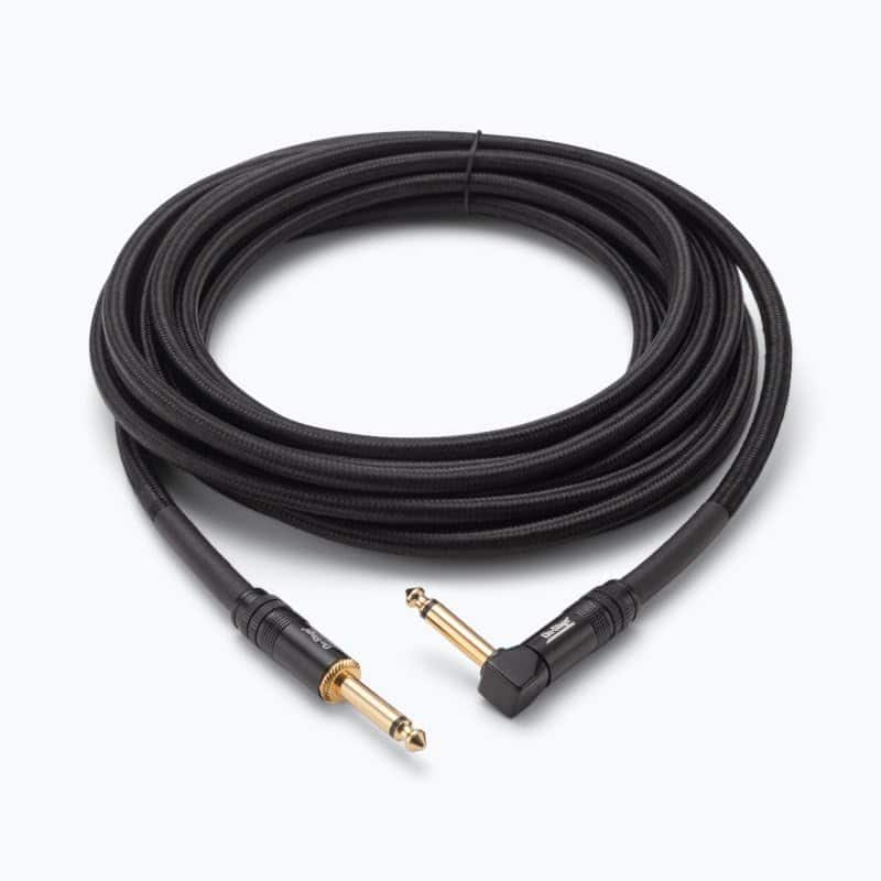 On Stage Stands - On-Stage Production-Grade ICR-25 Braided Instrument Cable (Gold Plated Right Angle to Straight Connectors, Double - Black price history on PriceWatchPro