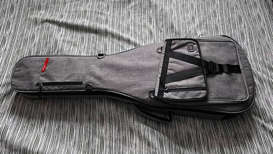 Alt View 2. Gator - Transit Series Electric Guitar Gig Bag with Rigid Internal Frame and Weather-Resistant Exterior - Light Grey.