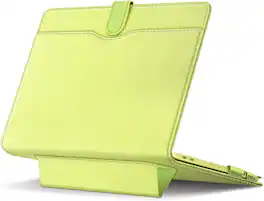 Fintie - Folio Sleeve for MacBook Neo 13 Inch A3404 2026, Foldable Stand, Document Pocket, Magnetic Closure, PU Leather Cover - Citrus