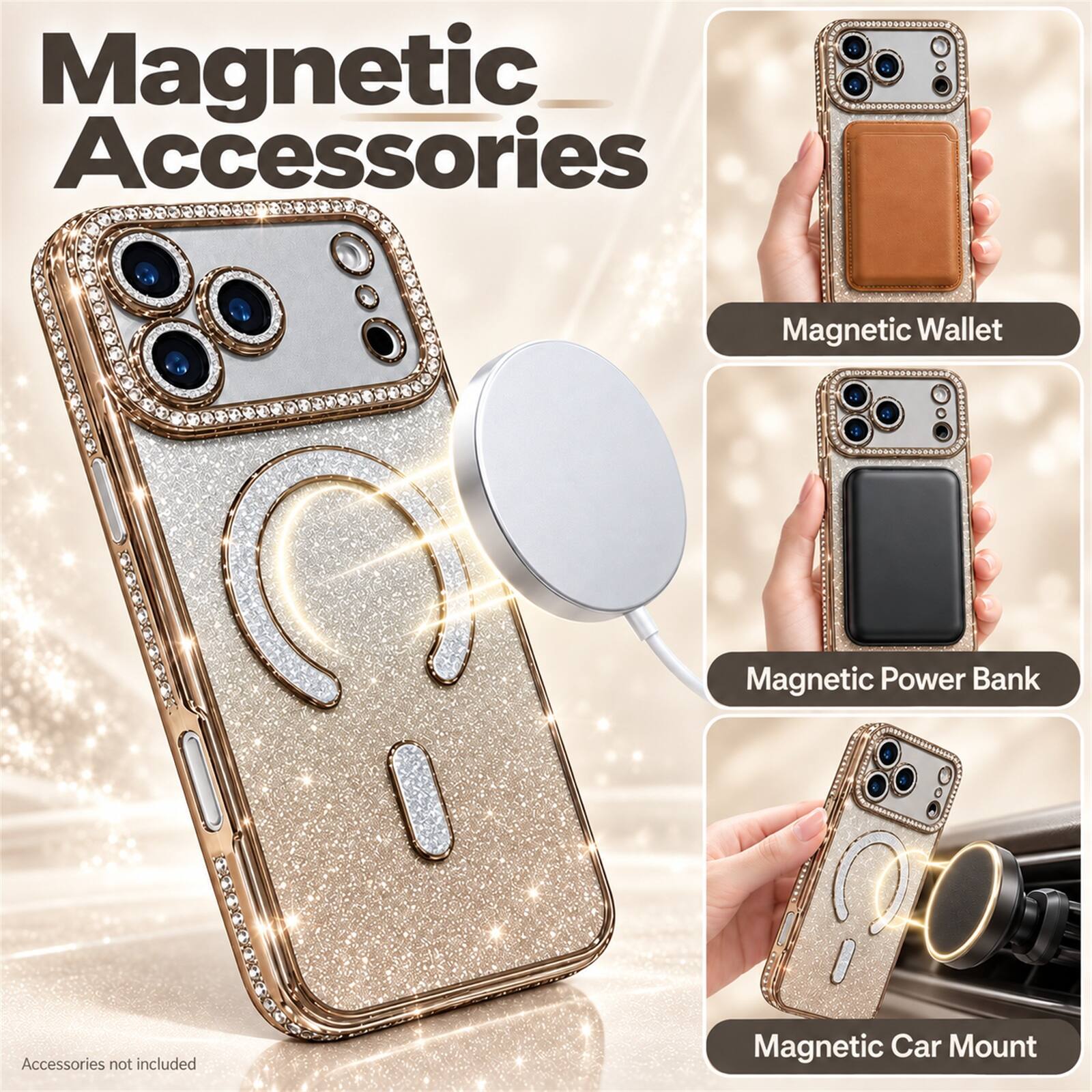 Magnetic Accessories

- Magnetic Wallet
- Magnetic Power Bank
- Magnetic Car Mount

Accessories not included