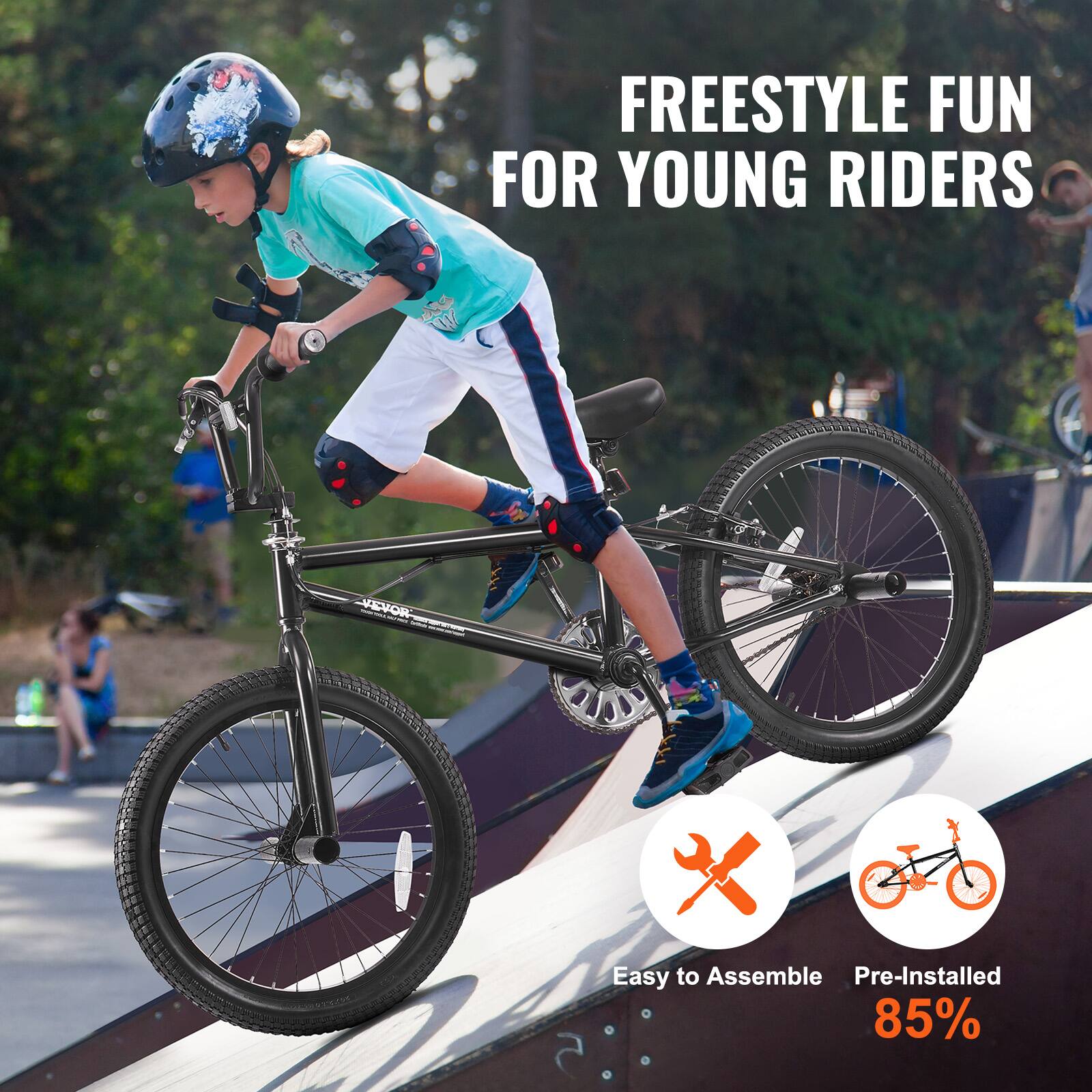 VEVOR BMX Bike, 20 Inch Wheel Freestyle Bike, BMX Race Bike with