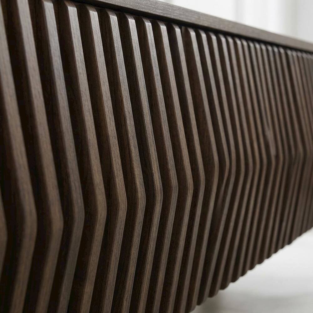 Alt View 1. FurniFact - Brown Wall Mount TV Stand with Engineered Wood Finish - Brown.