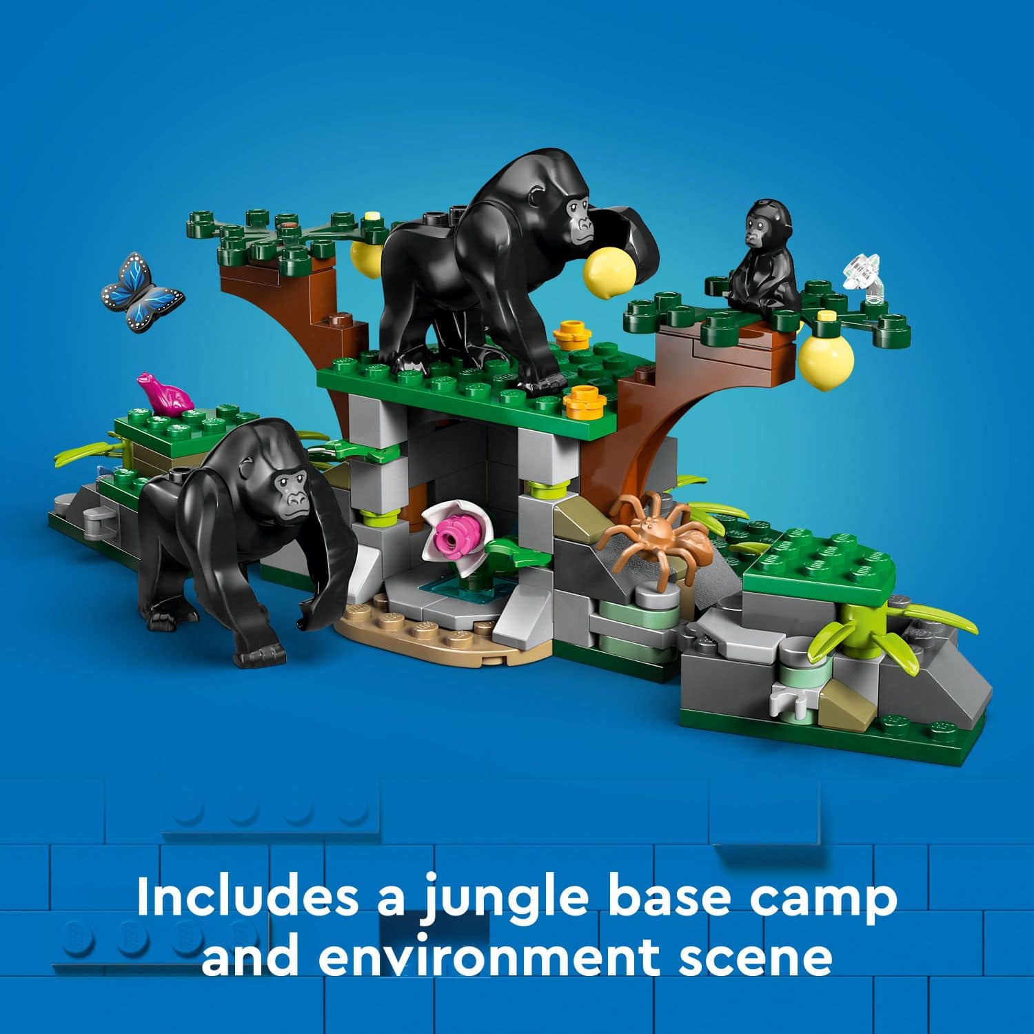 Includes a jungle base camp and environment scene.
