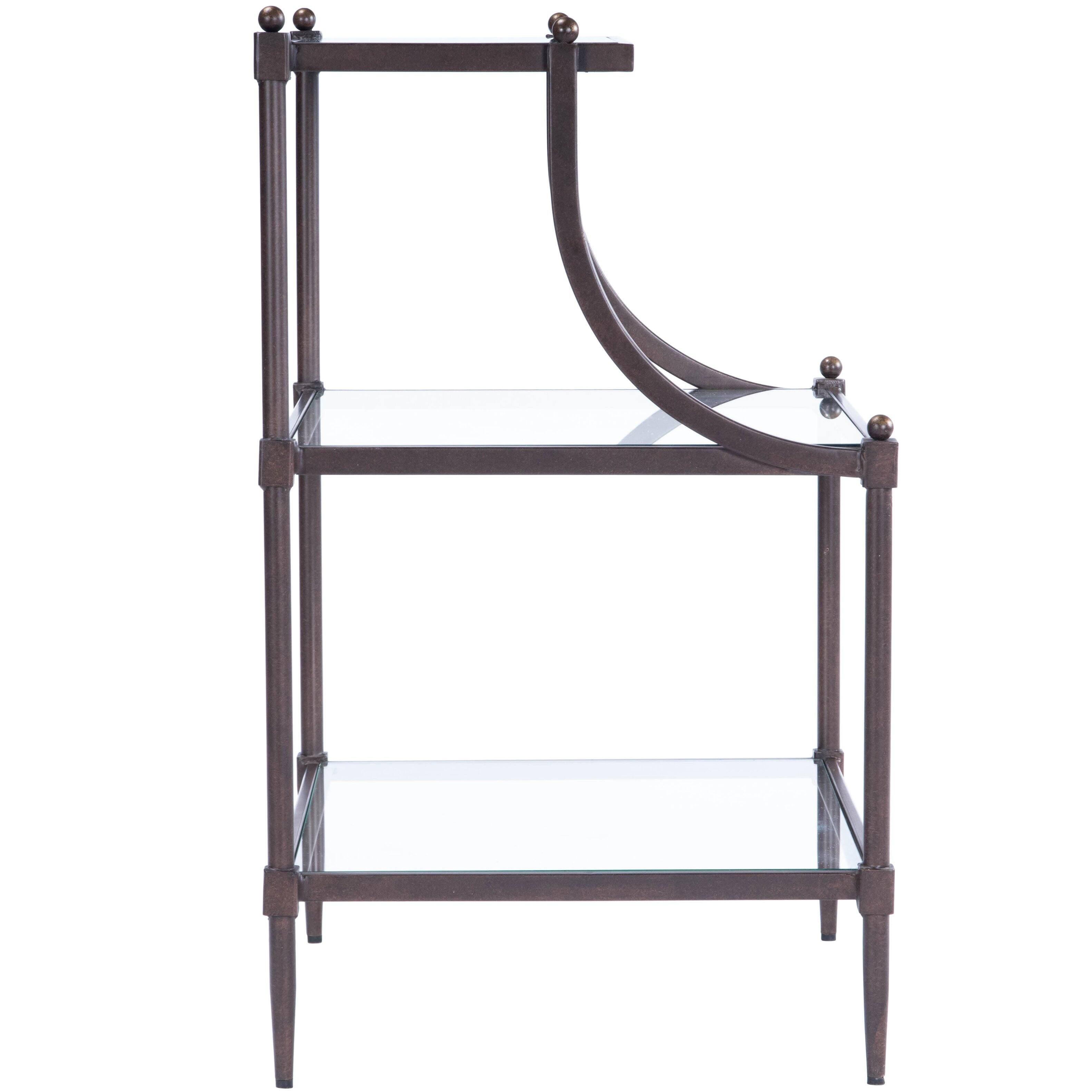 Alt View 4. Butler Specialty - Peninsula Metal & Glass Side Table - Bronze.