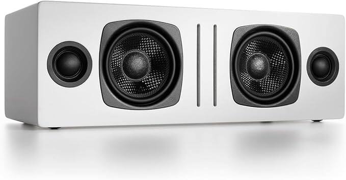 Front. Audioengine - B2 Home Music System w/ Bluetooth aptX (A2 All-in-One) - White.