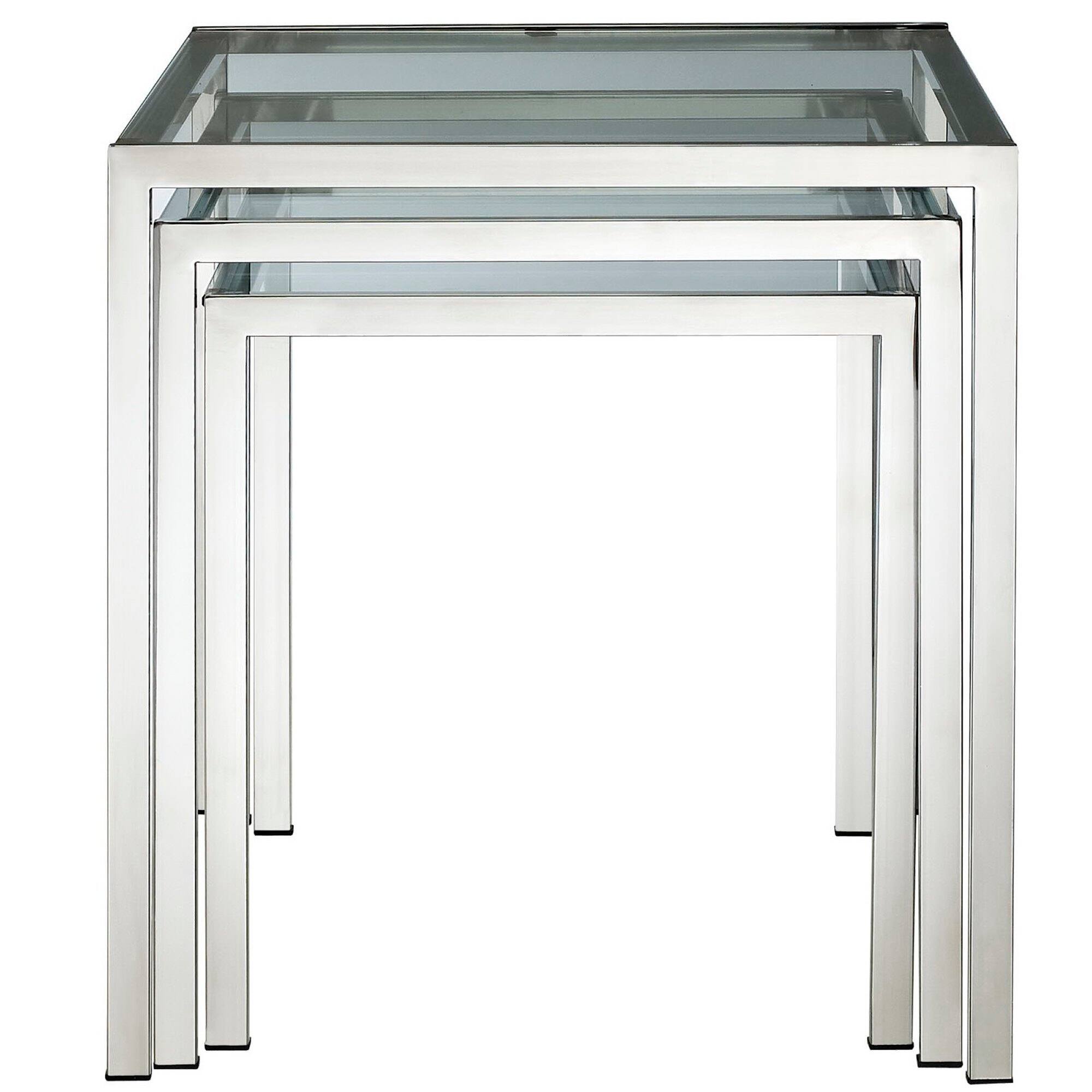 Back. Modway - Nimble Nesting Table by Modway - Silver.