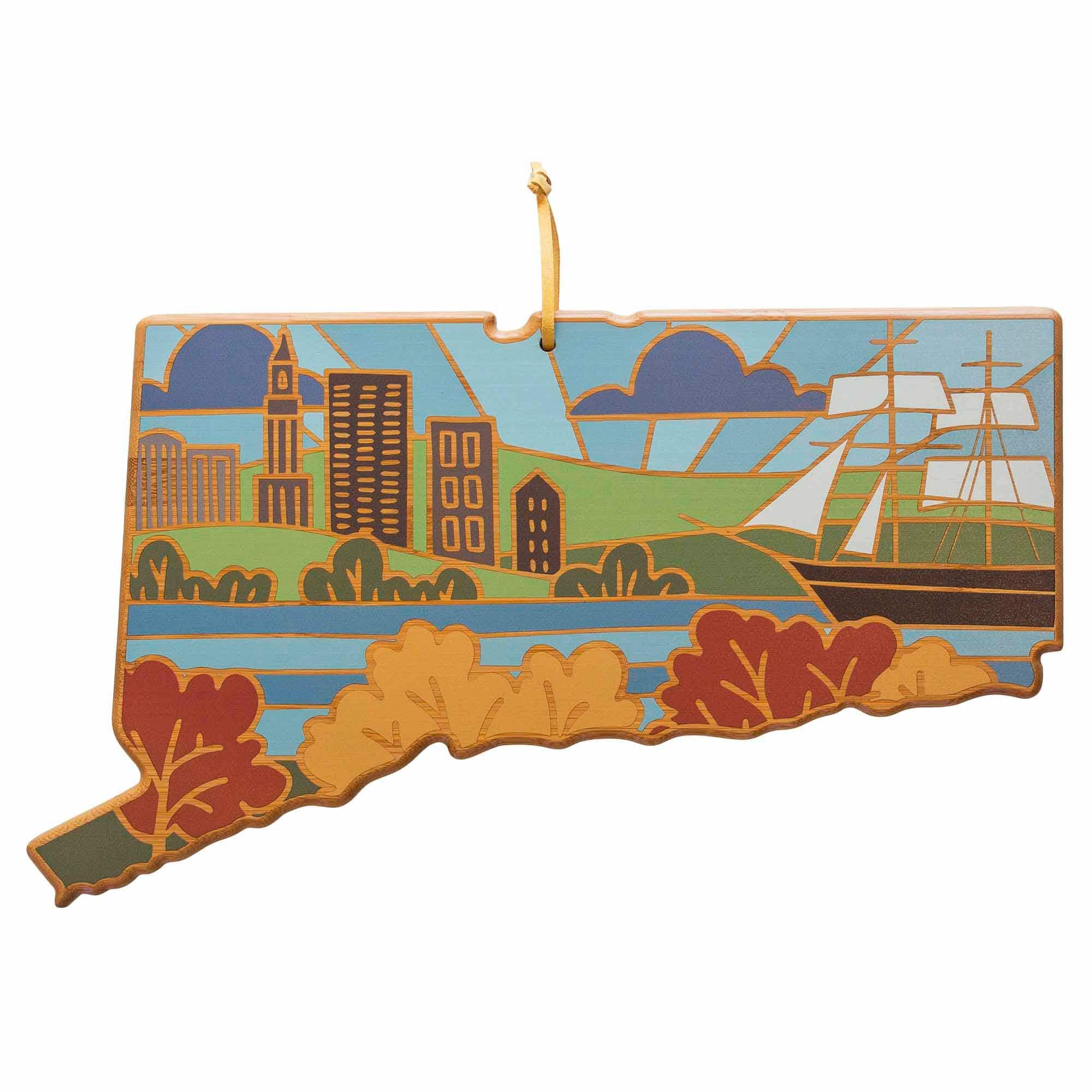Totally Bamboo - Connecticut Cutting Board with Artwork by Summer Stokes price history on PriceWatchPro