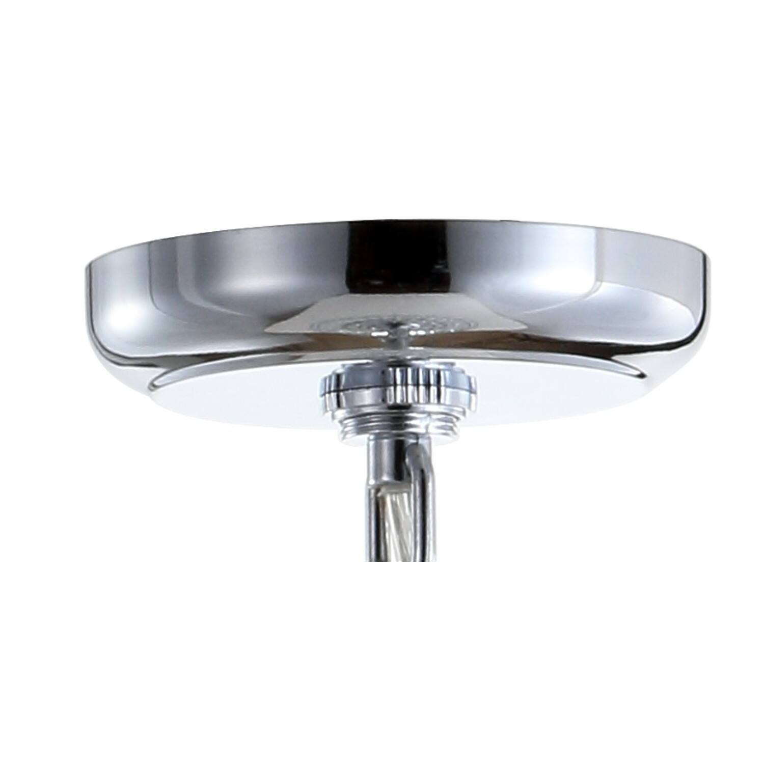 Alt View 5. Jonathan Y - Juliette 12" Crystal/Metal LED Pendant, Chrome - Chrome/Clear.