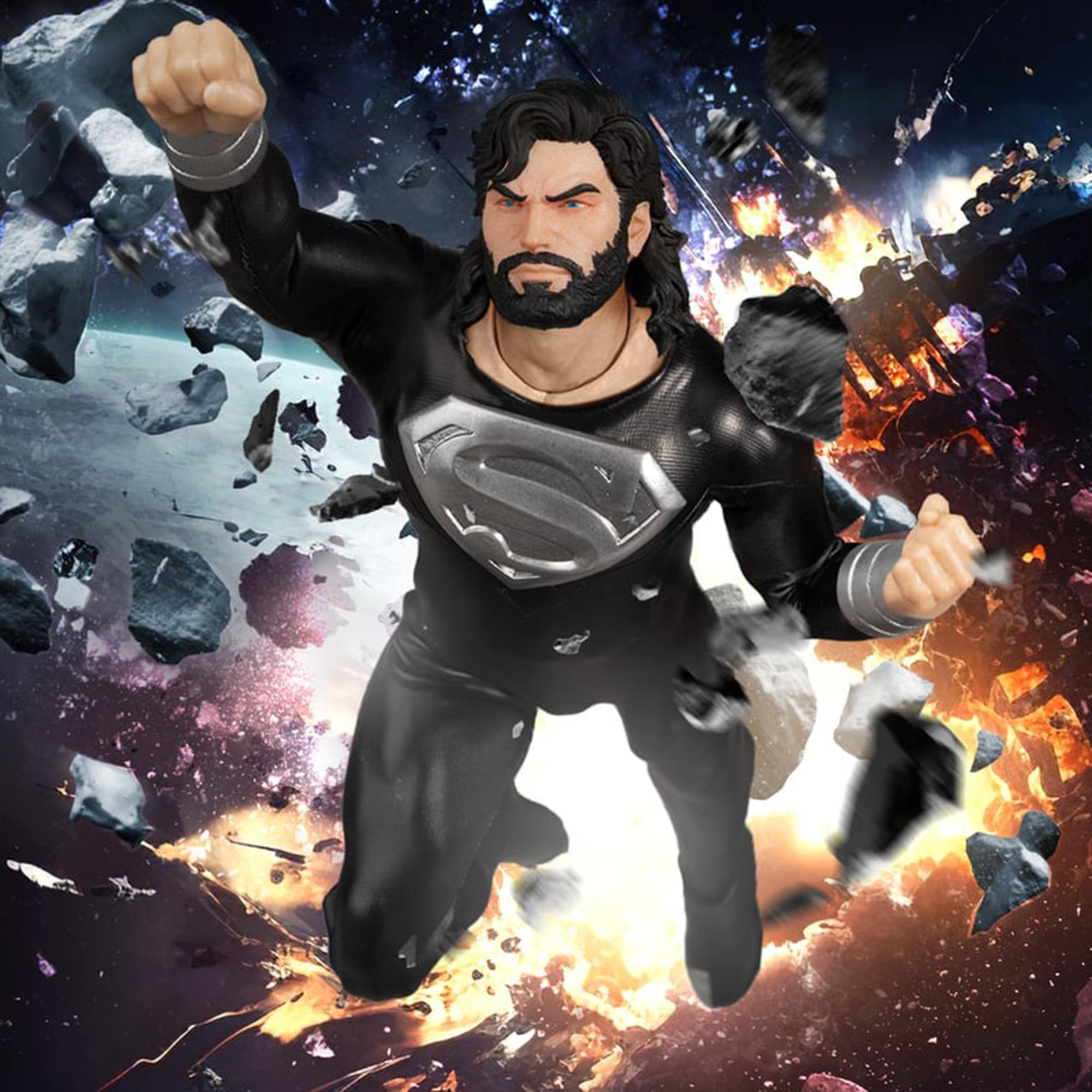 Alt View 1. DC Universe - DC Comics One:12 Collective Superman | Recovery Suit Edition - Black.