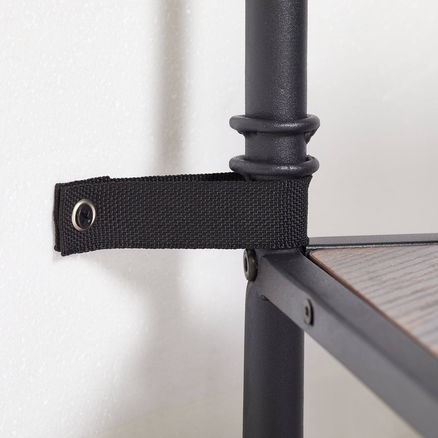 Left. Vecelo - Modern Triangle Corner Storage Cabinet with Doors, Small Corner Cabinet with Shelves for Bathroom, Living Room - Brown.