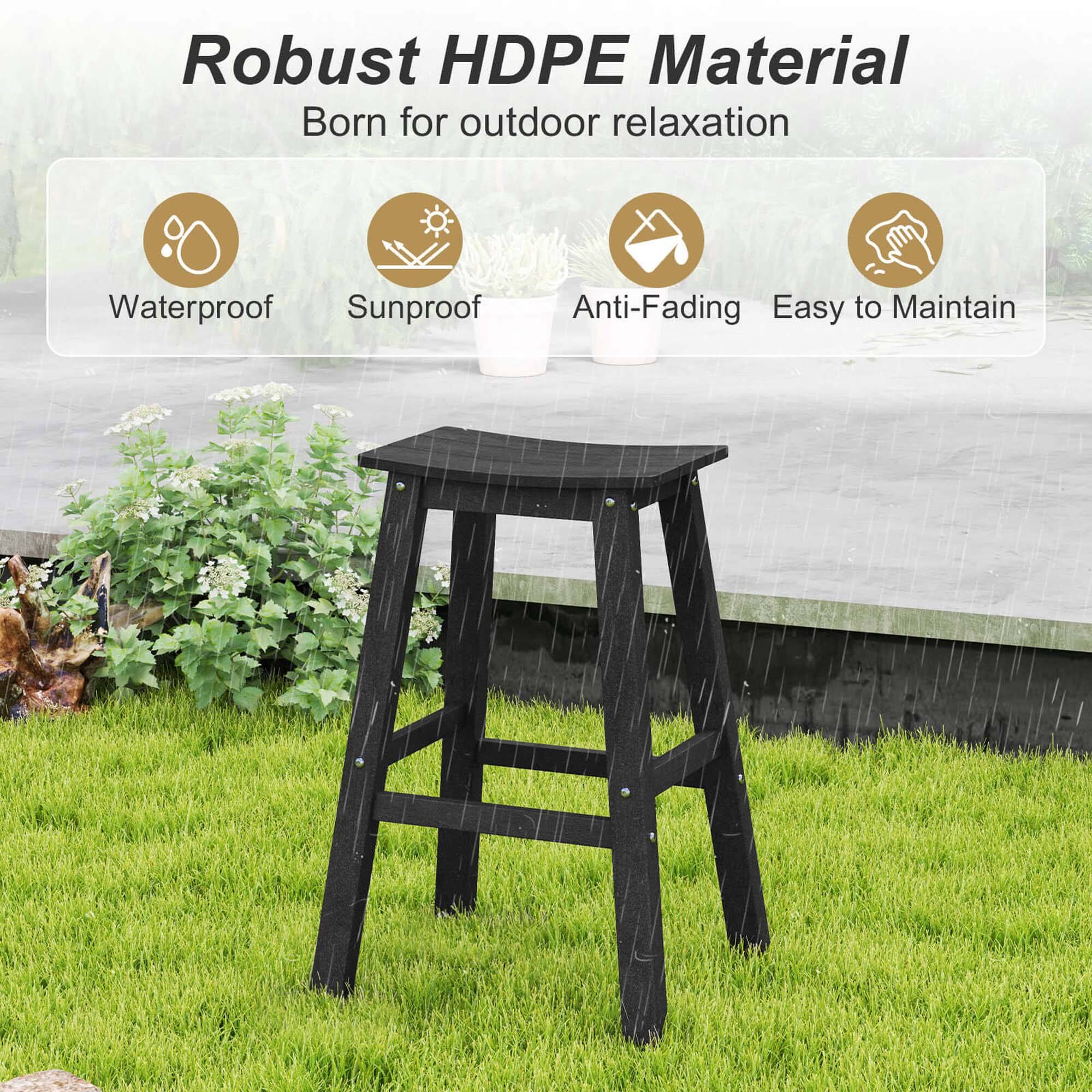 Robust HDPE Material Born for outdoor relaxation Waterproof Sunproof Anti-Fading Easy to Maintain