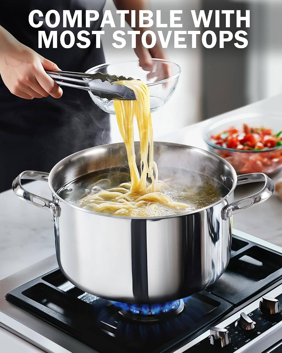 COMPATIBLE WITH MOST STOVETOPS