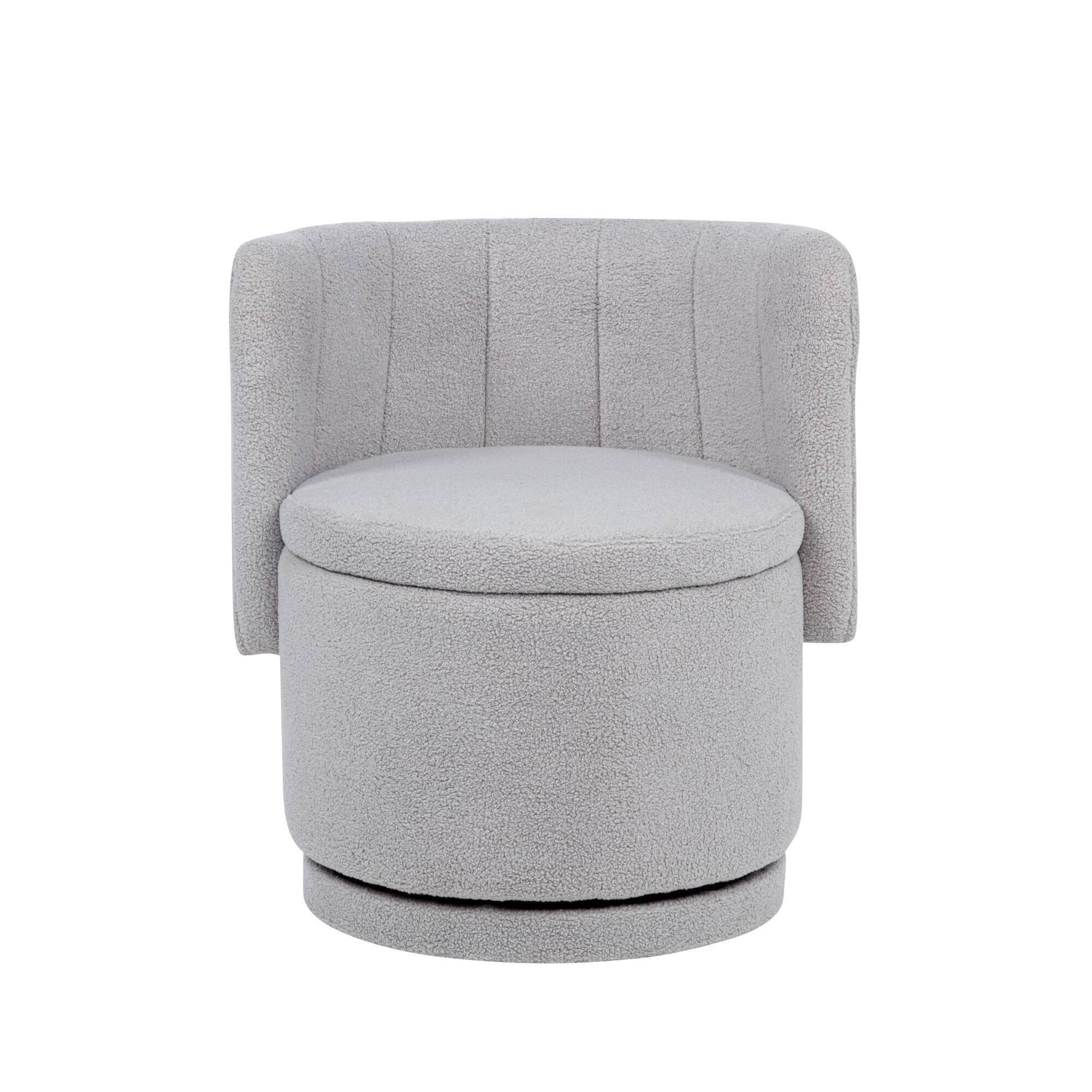 Alt View 6. GOODSILO - Modern Swivel Sofa Chair with Hidden Storage Compartment for Living Room and Bedroom - Gray.