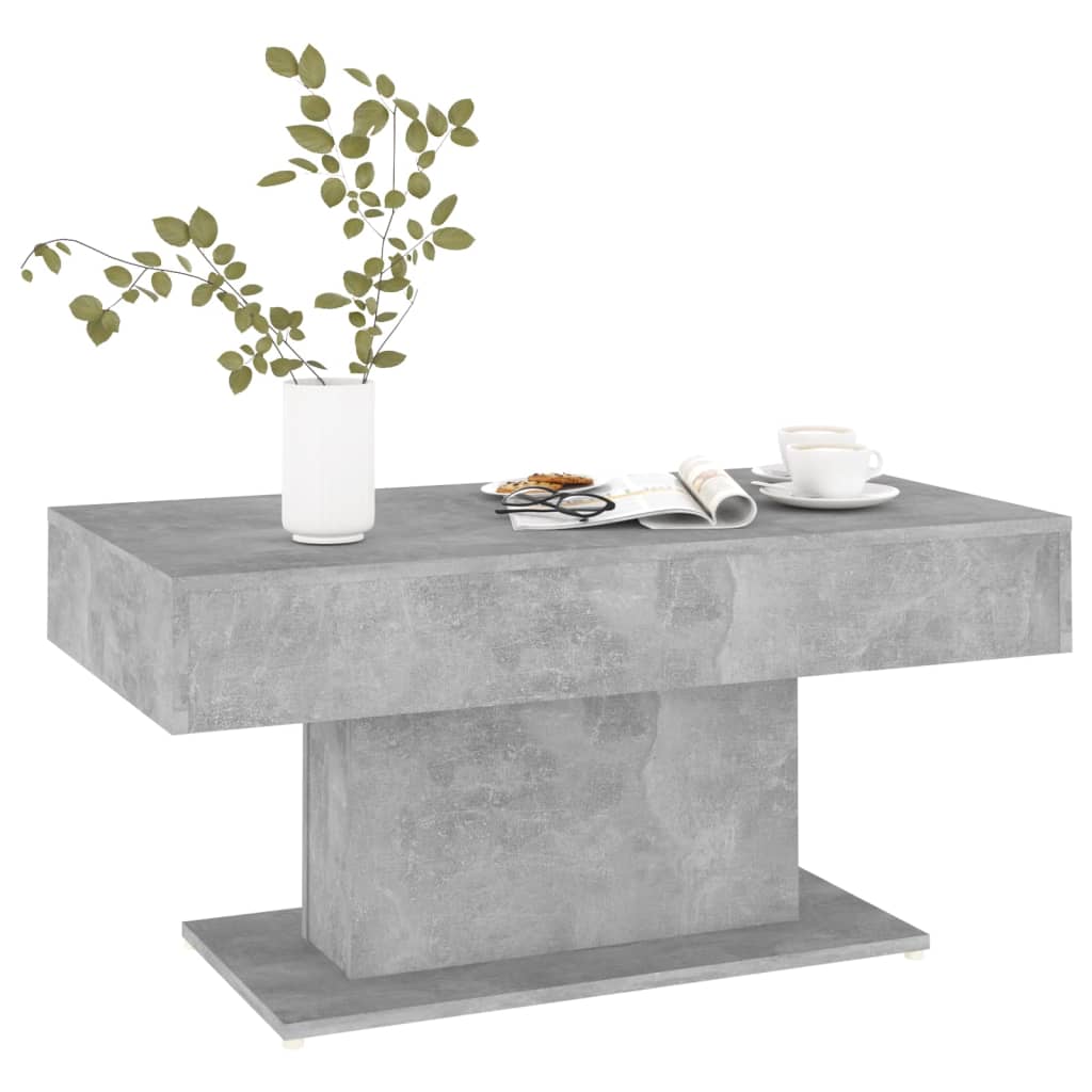 Alt View 2. Boyel Living - 19.7 x 37.8 x 17.7 in. Concrete Gray Rectangular Engineered Wood Medium Durable Coffee Table - Gray.