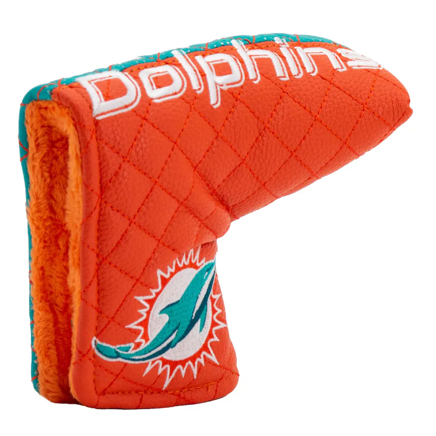 Team Golf Miami Dolphins Quilted Blade Putter Cover Multicolor ...