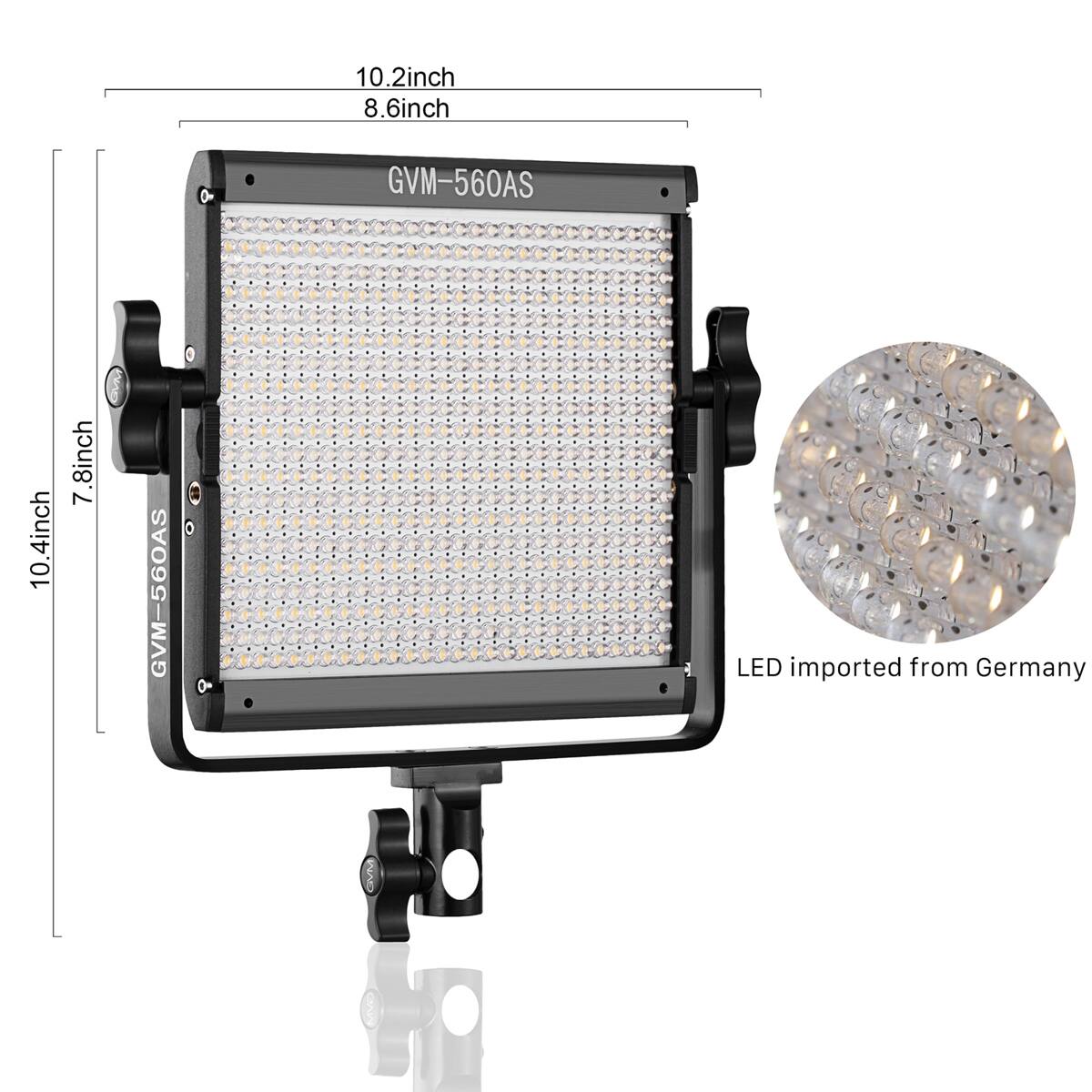 10.2 inch 8.6 inch 7.8 inch GVM-560AS 0.4 inch 10 LED imported from Germany