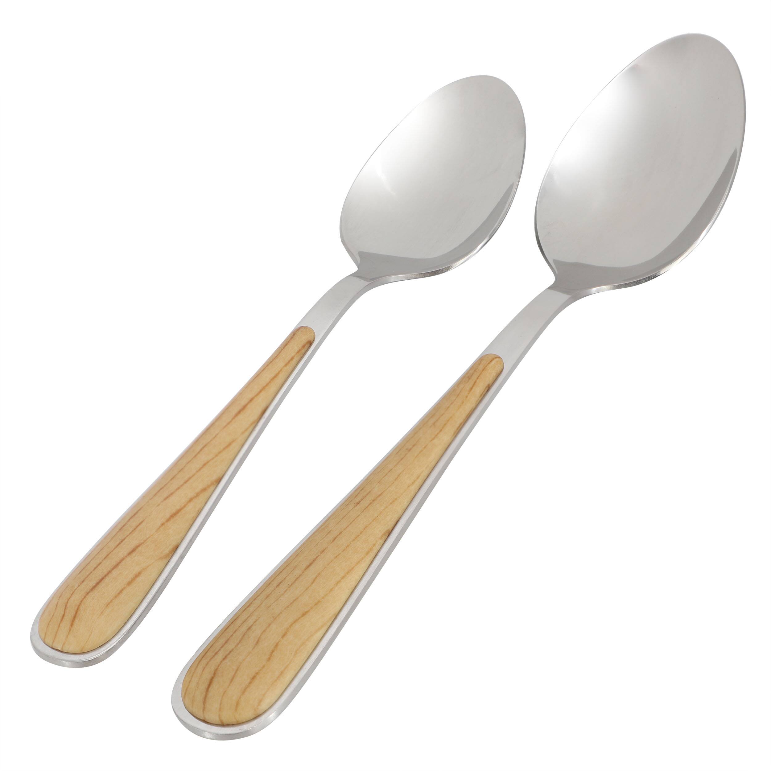 Alt View 3. Gibson - Gibson Home 16 Piece Langhorne Stainless Steel Flatware Set in Brown and Silver - Brown.