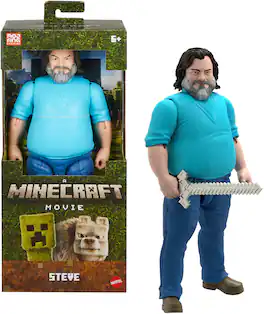 Mattel - Minecraft Movie Large Figure, Steve - Collectibles - Multicolor