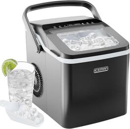Chefman - Dual-Size Countertop Bullet Ice Machine w/ 0.88lb Capacity - Black