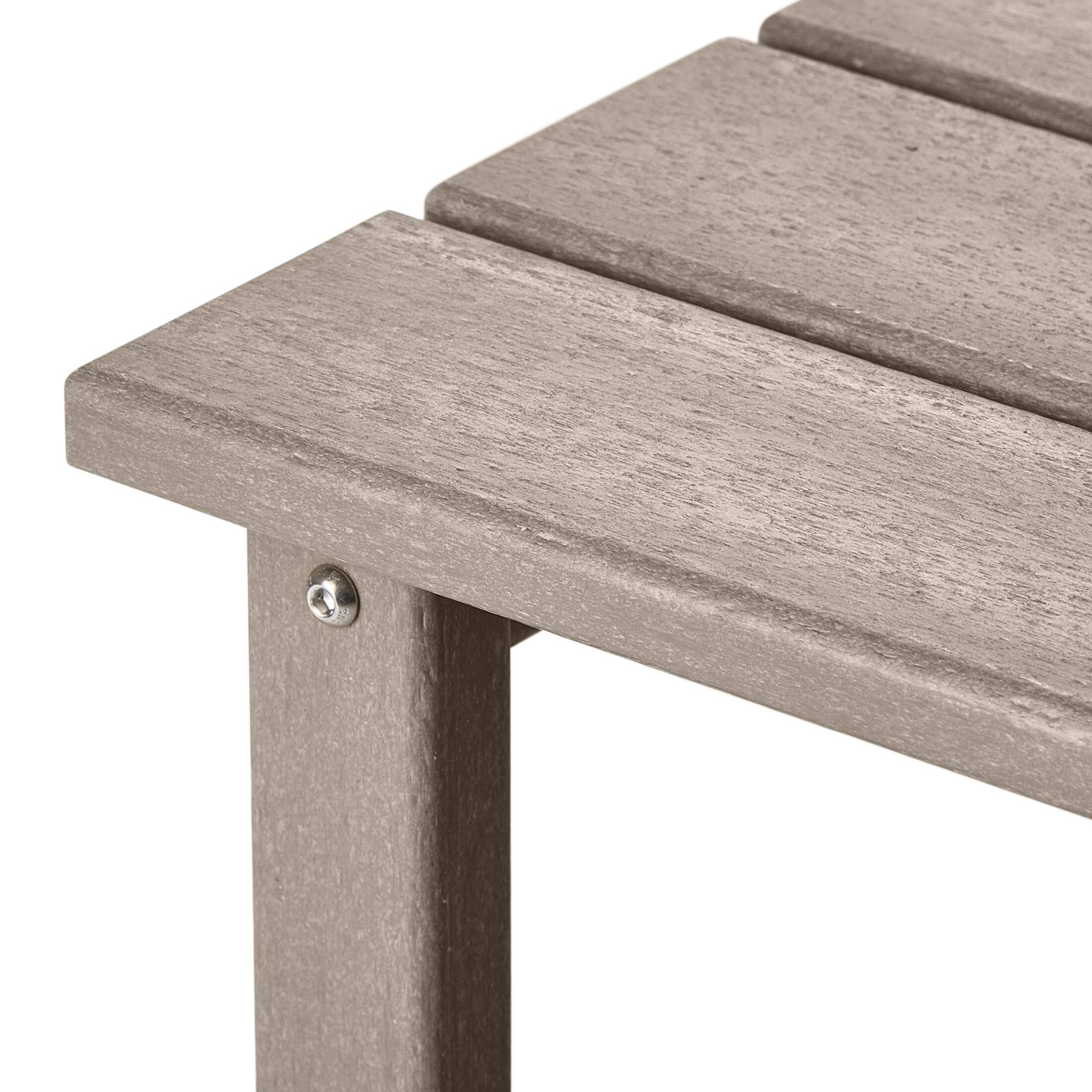 Alt View 4. WestinTrends - WestinTrends Malibu 14" square outdoor Side table for Adirondack chair - Weathered Wood.