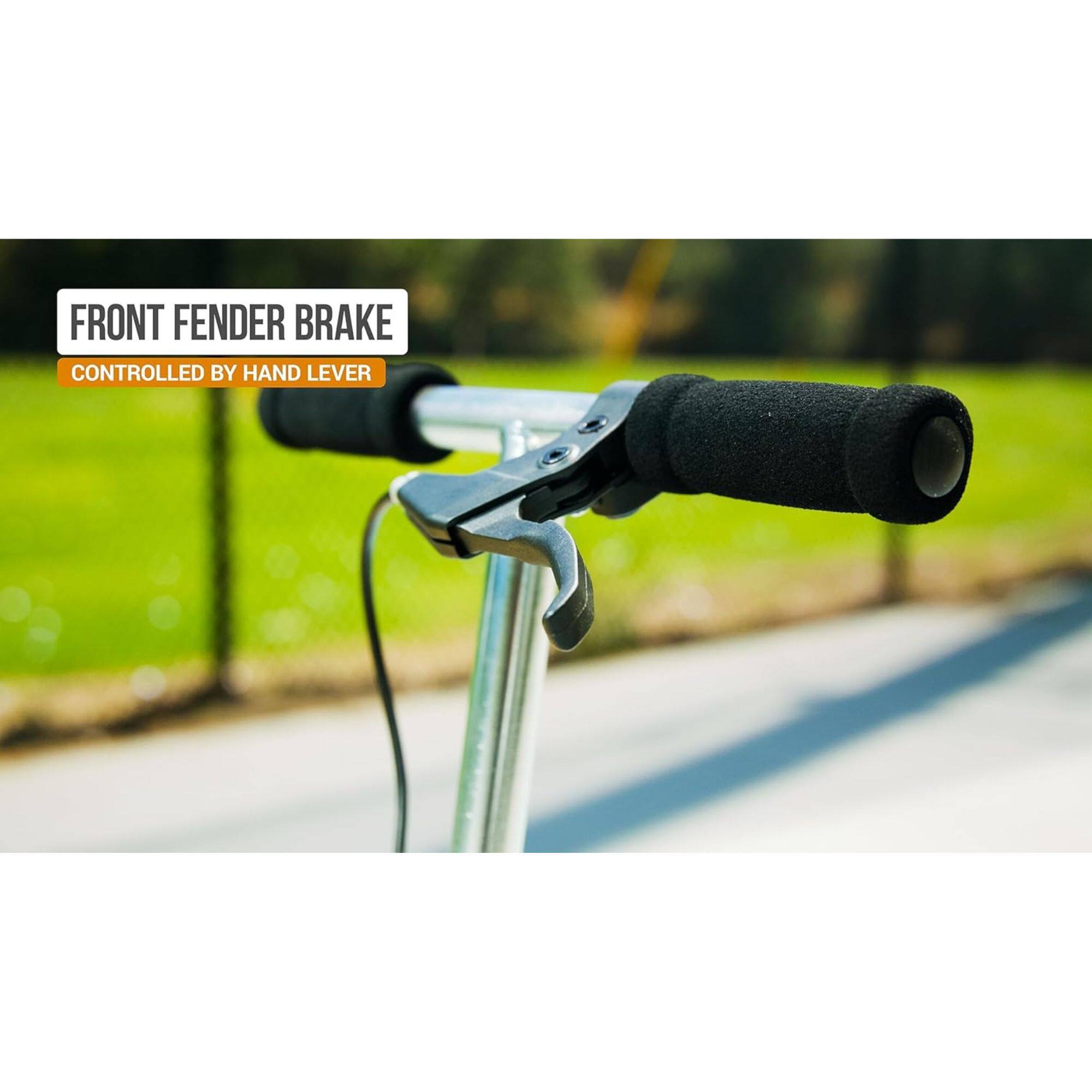 FRONT FENDER BRAKE  
CONTROLLED BY HAND LEVER